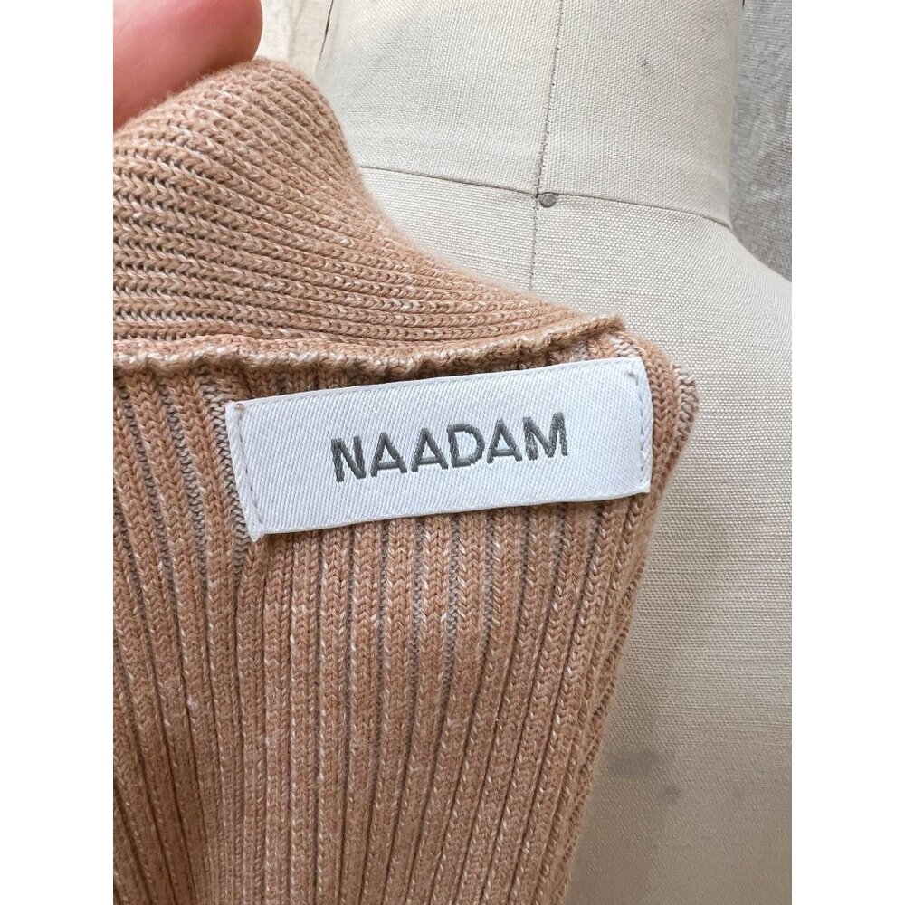 Naadam Ribbed Twist Front Sweater In Oatmeal Combo In Multi Sz M - Picture 8 of 10